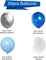 Blue Silver White Latex Balloons, 50pcs 12 inch Royal Blue and Silver Metallic Balloons for Birthday Wedding Party Decoration
